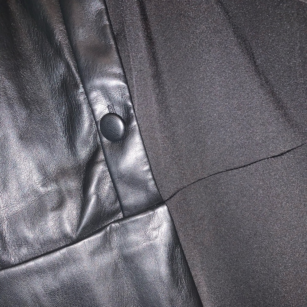 Faux Leather Dress